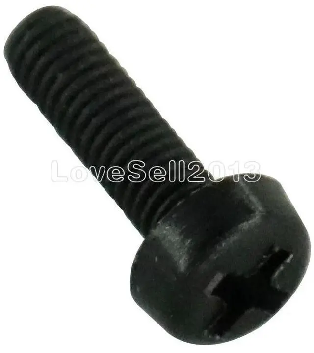 Alt view image 6 of 6 - 10PCS M3 x 10mm Black Nylon Round Phillips Pan Head Machine Screws