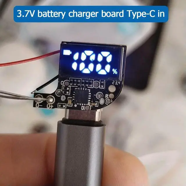 Alt view image 4 of 6 - Type-C Socket Charger Module for 3.7V Lithium with Digital Display