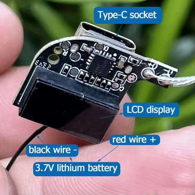 Alt view image 6 of 6 - Type-C Socket Charger Module for 3.7V Lithium with Digital Display
