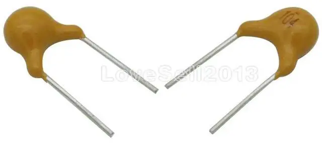 Alt view image 6 of 6 - 50PCS Monolithic Capacitor 104P 0.1UF 100NF 50V Pitch 5.08MM