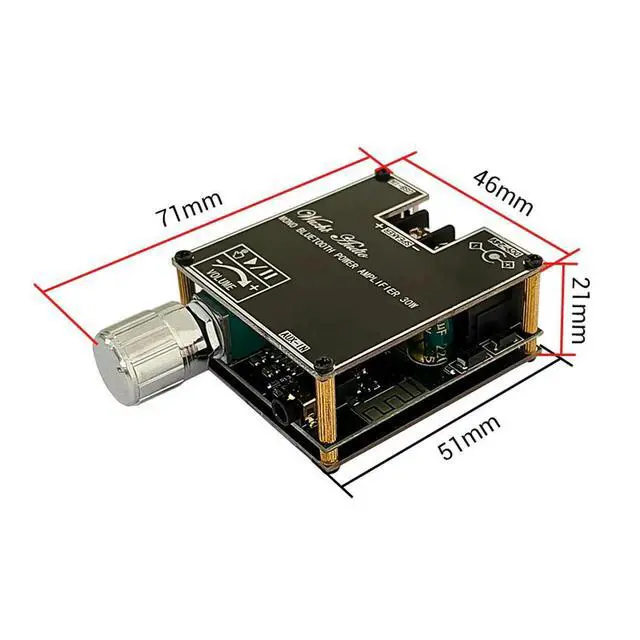 Alt view image 6 of 6 - ZK301B 30W Bluetooth 5.3 Audio Amplifier Module DC 9V-24V Mono Channel Digital Audio Amplifier Board Support TWS Module