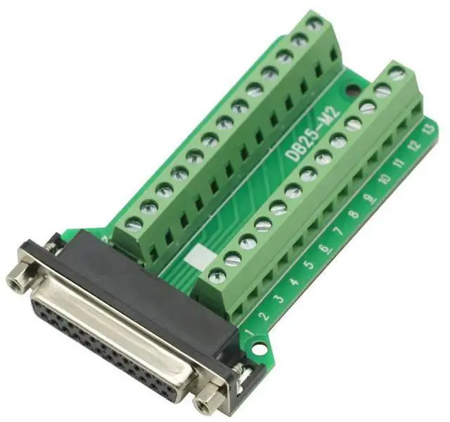Main image of DB25 Female 25Pin Plug Breakout PCB Board Terminals D-SUB Connector For Module Board