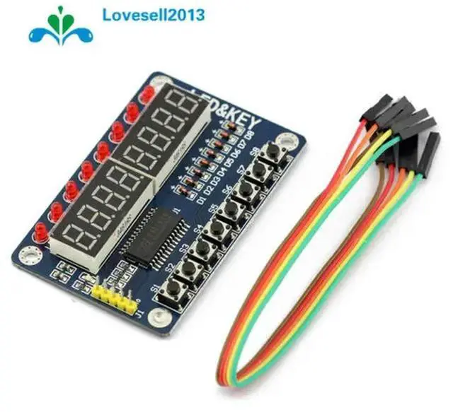 Main image of 8 Bits TM1638 LED Digital Module Tube 8 Keys AVR Display Module For ARM