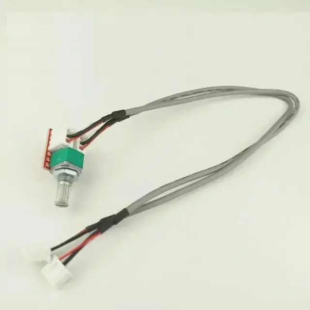 Alt view image 2 of 6 - Volume potentiometer duplex 50K adapter board with 300mm shielded wire DIY audio power amplifier board module