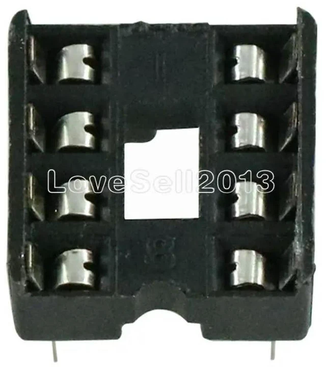 Alt view image 3 of 6 - 100PCS lot 8pin 8 Pin DIP-8 8DIP 8 DIP IC Sockets Adaptor Solder Type 2.54MM