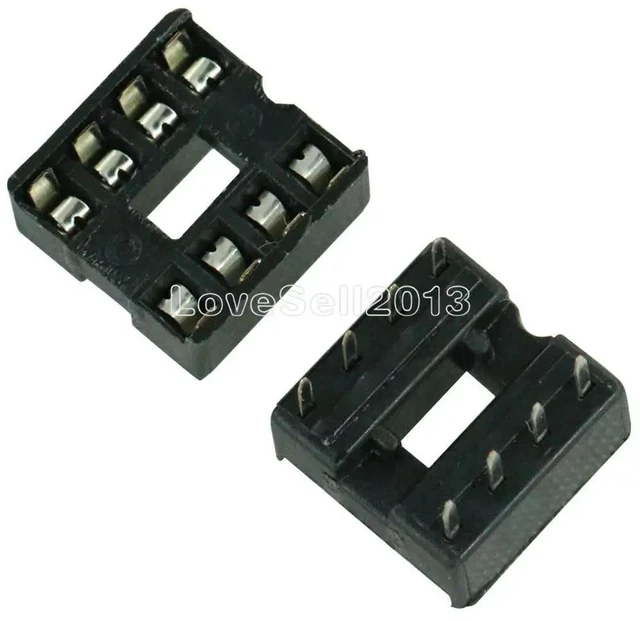 Alt view image 2 of 6 - 100PCS lot 8pin 8 Pin DIP-8 8DIP 8 DIP IC Sockets Adaptor Solder Type 2.54MM