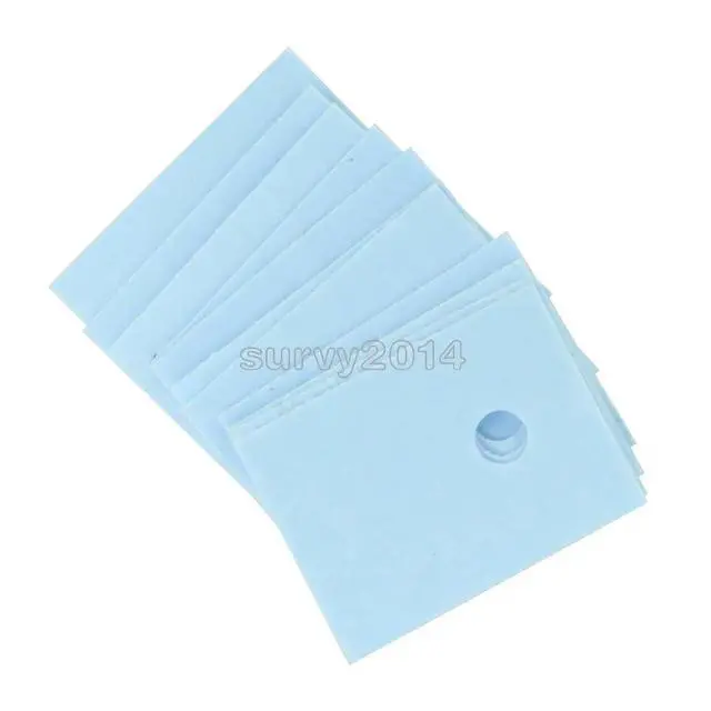 Alt view image 2 of 6 - 100Pcs TO-220 Transistor Plastic Insulation Washer + 100Pcs TO-220 Isolated Silicone Pad Sheet Strip