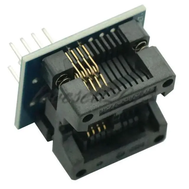 Alt view image 2 of 3 - 1PCS SOIC8 SOP8 to DIP8 Wide-body Seat Wide 200mil Programmer Adapter Socket Blue