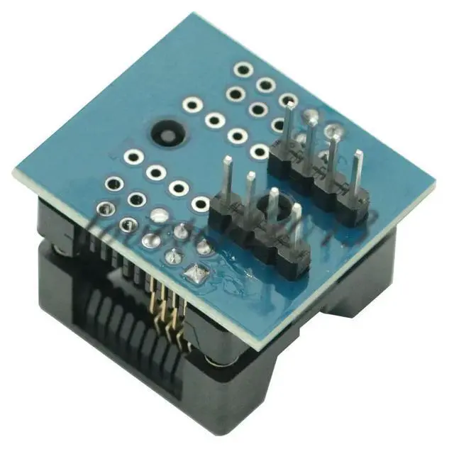 Alt view image 3 of 3 - 1PCS SOIC8 SOP8 to DIP8 Wide-body Seat Wide 200mil Programmer Adapter Socket Blue