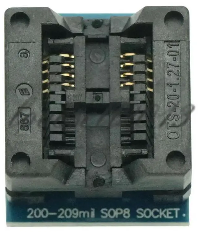 Main image of 1PCS SOIC8 SOP8 to DIP8 Wide-body Seat Wide 200mil Programmer Adapter Socket Blue