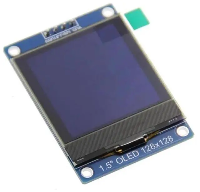 Main image of 1.5 inch 4PIN OLED module Display Screen SH1107 Drive IC 128*128 IIC I2C Interface for 51 STM32 P22101 P22102