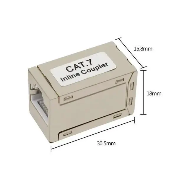 Alt view image 3 of 6 - RJ45 Coupler Ethernet Extender 10Gbps, Cat7 Ethernet Coupler Female to Female Connector for Cat7/ Cat6/ Cat5e Cabl
