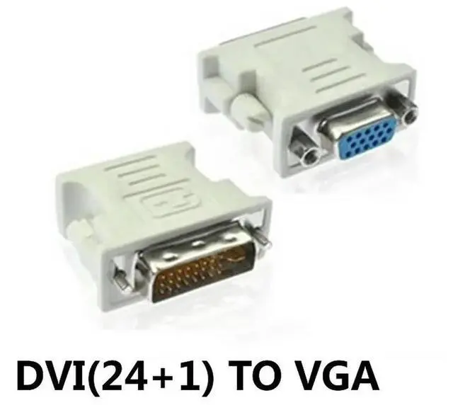 Main image of Connector Computer Monitor Video White Plastic Durable DVI 24+1 To VGA Female Multi-Purpose Converter Adapter Mini