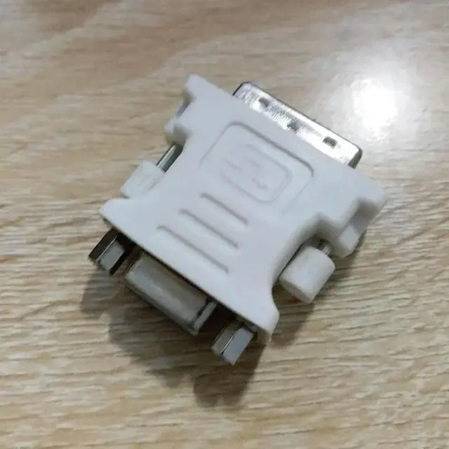 Alt view image 3 of 3 - Connector Computer Monitor Video White Plastic Durable DVI 24+1 To VGA Female Multi-Purpose Converter Adapter Mini