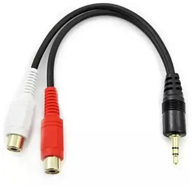 Main image of Copper 3.5mm Male Jack 3.5 Mm Aux Auxiliary Cable Cord To AV 2 RCA Female Stereo Music Audio Cable