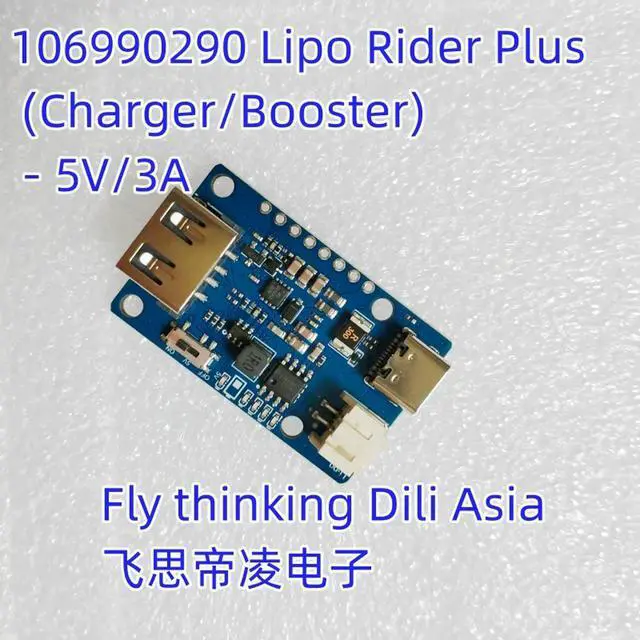 Alt view image 4 of 6 - Lipo Rider Plus 106990290 charger 5V / 2.4A USB Type C board module quick charge