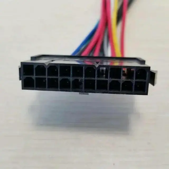 Alt view image 2 of 3 - 20Pin ATX To 2x Port 6Pin AT PSU Converter Power Cable Cord for 286 386 486 586 Old Computer