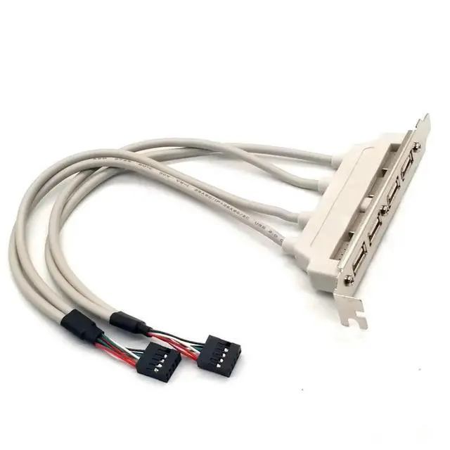 Alt view image 2 of 3 - USB 2.0 Baffle Cable Hub 4 Ports USB External Expand Baffle Cable Computer Motherboard Splitter Adapter