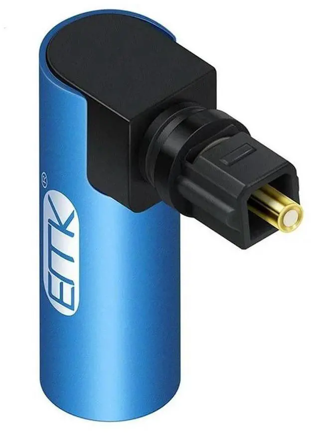 Alt view image 2 of 3 - Full EMK Right Angle Digital Optical Audio Cable SPDIF Toslink 90 Degree Optical Adapter for Speaker Soundbox TV