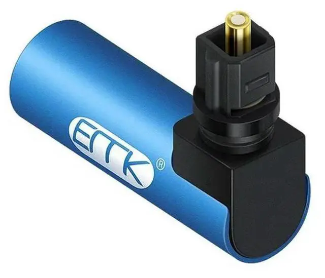Alt view image 3 of 3 - Full EMK Right Angle Digital Optical Audio Cable SPDIF Toslink 90 Degree Optical Adapter for Speaker Soundbox TV