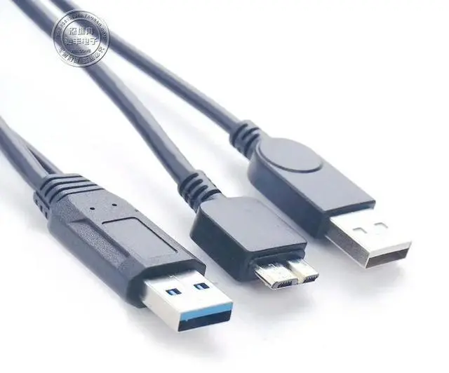 Main image of USB 3.0 Dual Power Y Shape 2 X Type A To Micro B High Speed Upto 5 Gbps Data Transfer Cable for External Hard Drives