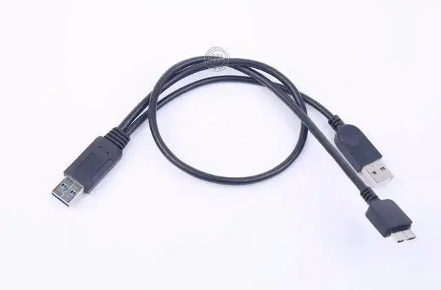 Alt view image 2 of 3 - USB 3.0 Dual Power Y Shape 2 X Type A To Micro B High Speed Upto 5 Gbps Data Transfer Cable for External Hard Drives