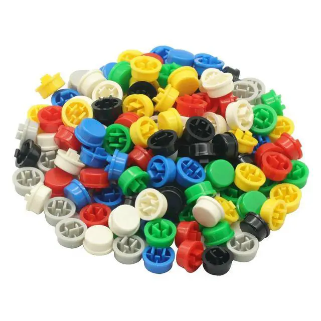 Alt view image 2 of 3 - 140Pcs Round Tactile Button Caps Kits 9.58*5.1mm for 12*12*7.3mm Micro Tact Switch For