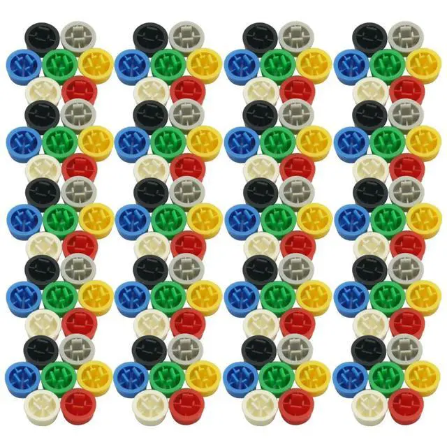 Alt view image 3 of 3 - 140Pcs Round Tactile Button Caps Kits 9.58*5.1mm for 12*12*7.3mm Micro Tact Switch For