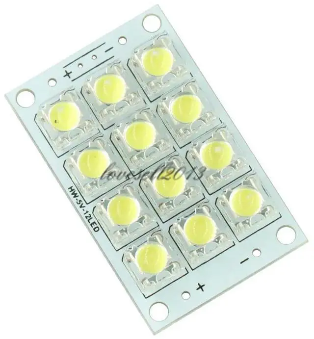 Main image of DC 3V-5V 12 LED Super Bright White LED Piranha Board Night LED Lights Lamp Module Board Diy Kit