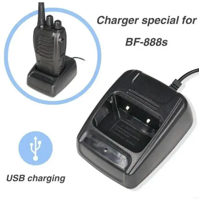 Alt view image 4 of 6 - Universal Charging Station Charging Holder with USB Port Cable for BF888S 777S 666S Two Way Radio Models