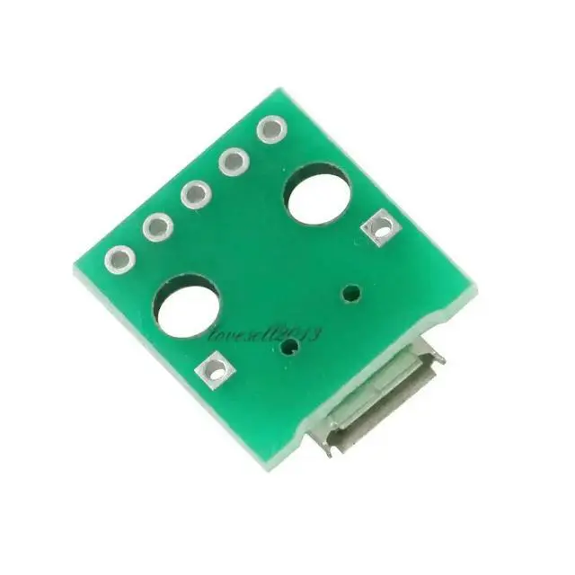 Alt view image 3 of 3 - 10PCS Micro USB to DIP Adapter Connector Module Board Panel Female 5-Pin Pinboard 2.54mm Micro USB PCB