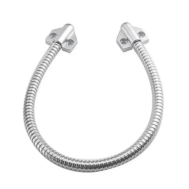 Alt view image 2 of 3 - Flexible Armored Door Loop Alloy Wire Protector with Alloy Ends 16" Long 1/2" OD Home Access Control Accessories