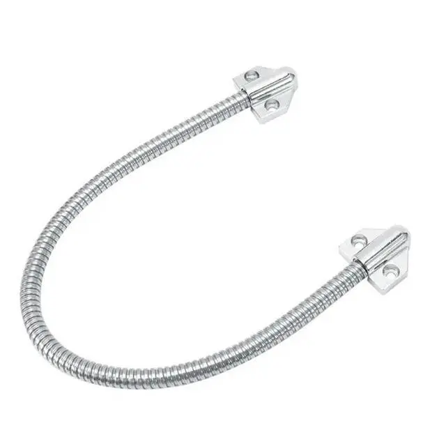 Alt view image 3 of 3 - Flexible Armored Door Loop Alloy Wire Protector with Alloy Ends 16" Long 1/2" OD Home Access Control Accessories