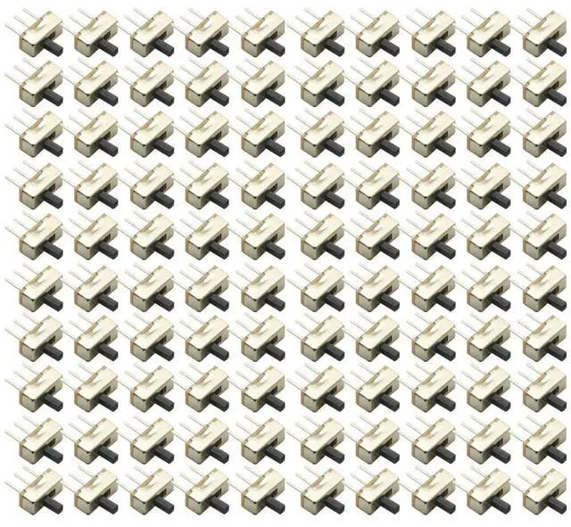 Main image of 50PCS SS12d00G4 4mm High Knob Vertical Micro Mini Slide Switchs,3 Pin 2 Position 1P2T SPDT Toggle Switches Panel Mount