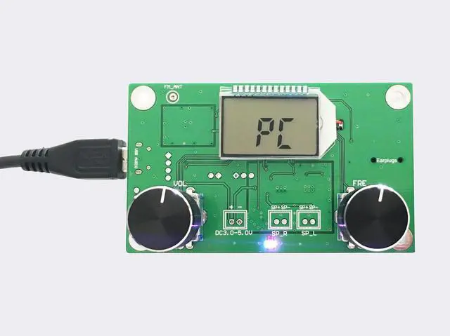 Alt view image 3 of 3 - FM Radio Receiver Module Frequency Modulation Stereo Receiving PCB Circuit Board With Silencing LCD Display 3-5V LCD Module