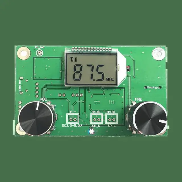Alt view image 2 of 3 - FM Radio Receiver Module Frequency Modulation Stereo Receiving PCB Circuit Board With Silencing LCD Display 3-5V LCD Module