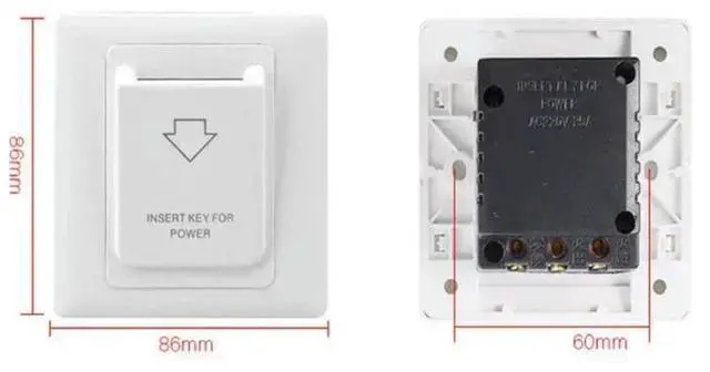 Main image of Hotel Card Insertion Power Switch 86 Type Induction Dedicated Magnetic Rod Power Switch Concealed 30A