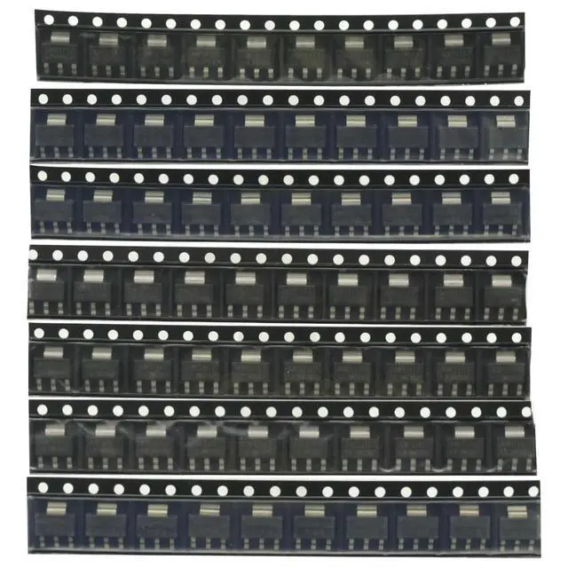 Alt view image 3 of 6 - 70PCS AMS1117 Voltage Regulator Kit 1.2V/1.5V/1.8V/2.5V/3.3V/5.0V/ADJ 1117 AMS1117 Each 10PCS