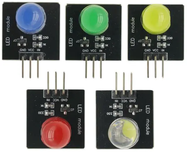 Main image of 5PCS DC3.3V-5V 10mm LED light-emitting Module Indicator Light-emitting Tube LED indicator Light Sensor