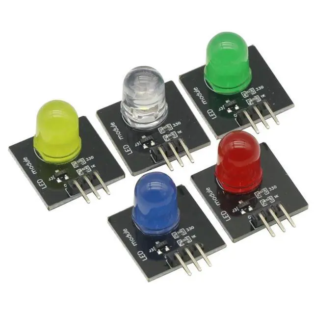 Alt view image 2 of 6 - 5PCS DC3.3V-5V 10mm LED light-emitting Module Indicator Light-emitting Tube LED indicator Light Sensor