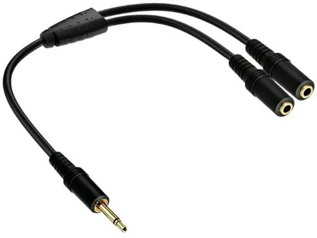 Alt view image 4 of 6 - 2025 Expert 3.5mm Single Male To Two Female Sound Divider Wire 30cm Gold Connectors Efficient For Electronics