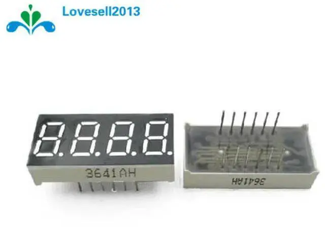 Main image of 5 PCS 0.36 inch 4 digit led display 7 seg segment Common cathode Red GOOD