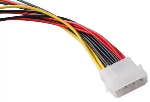 Alt view image 2 of 3 - SATA Adapter Cable IDE 4Pin Male To 3 Port SATA Female Splitter Hard Drive Power Supply Cable SATA Cable 22cm