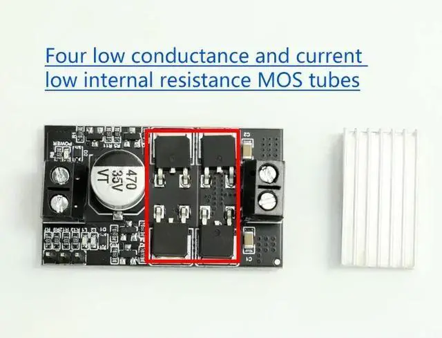 Alt view image 3 of 3 - 10A high-power DC motor drive module forward and reverse PWM speed regulation dimming wide voltage high current DC3-20V