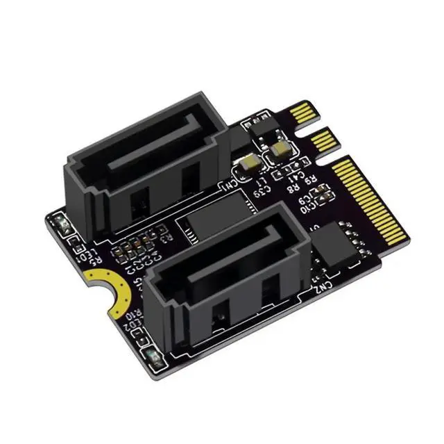 Alt view image 3 of 3 - M2 To SATA3.0 Expansion Card KEY A + E M.2 To SATA Hard Disk Adapter Card Without Driver Installation