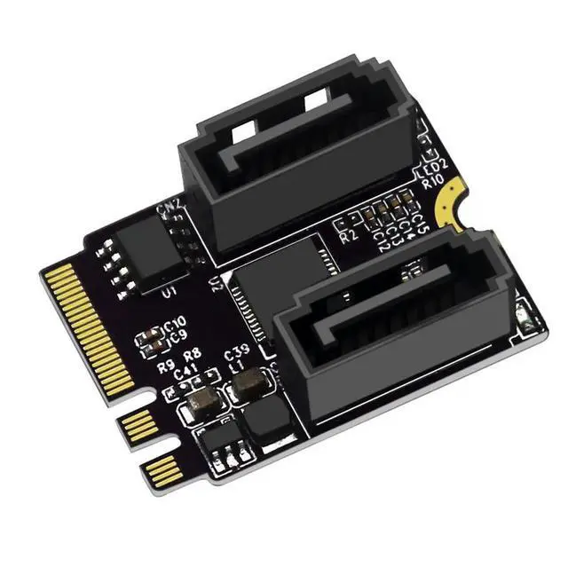 Alt view image 2 of 3 - M2 To SATA3.0 Expansion Card KEY A + E M.2 To SATA Hard Disk Adapter Card Without Driver Installation