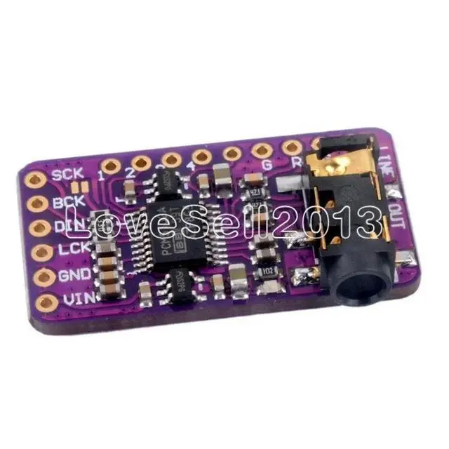 Alt view image 3 of 3 - PCM5102 DAC I2S Interface Decoder Sound Card Board Digital Audio GY-PCM5102 Phat Format Player Module for Raspberry Pi