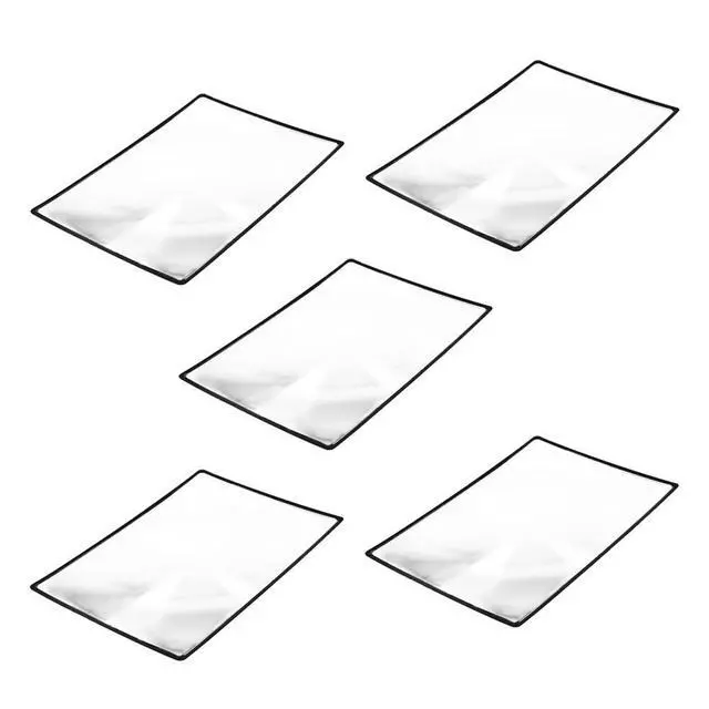 Alt view image 2 of 3 - YM-5X Reading Support Sheet Magnifier Magnifying Glass 3-Zoom Black