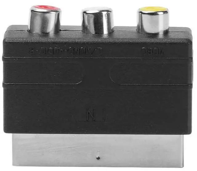 Main image of Scart Male Plug To 3RCA Phono Female AV TV Audio Video Adapter Input for PS4 for WII DVD VCR