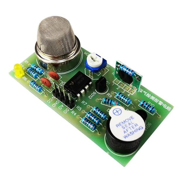 Alt view image 3 of 3 - DIY electronic kit MQ-5 gas detection alarm circuit learning soldering project